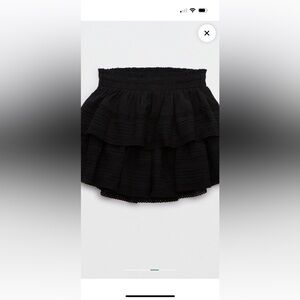 aerie worn once black ruffle skort